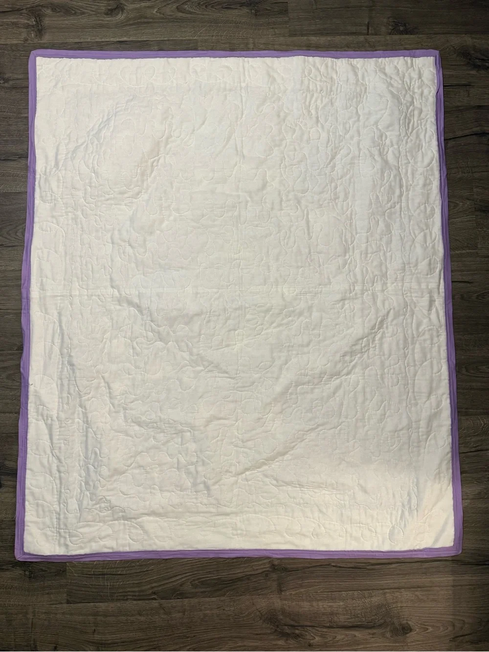 Handmade Purple Patchwork Quilt - Cozy Floral Design